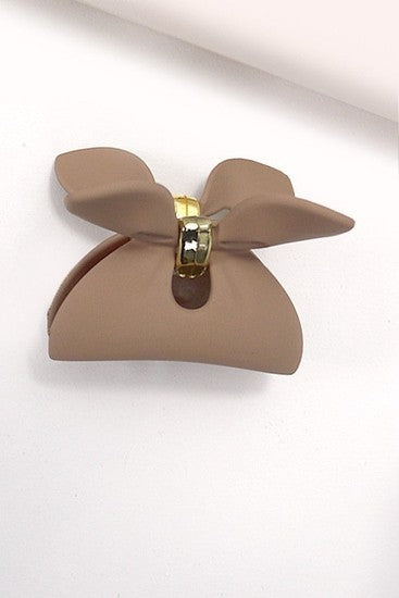 Matte Bow Hair Claw Clips
