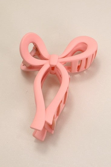 Matte Ribbon Hair Claw Clips