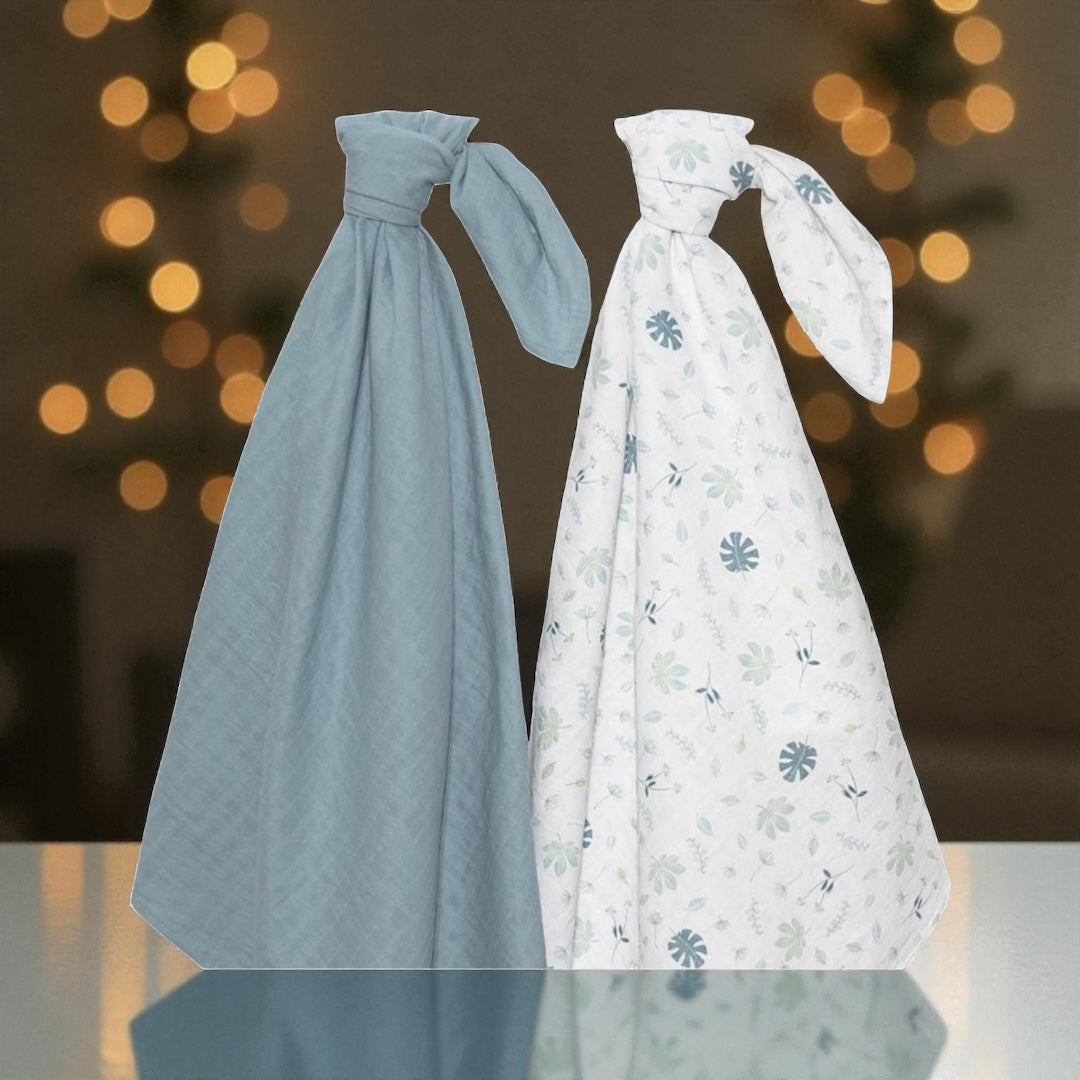 Organic Muslin 2pk Swaddle (banana leaf)