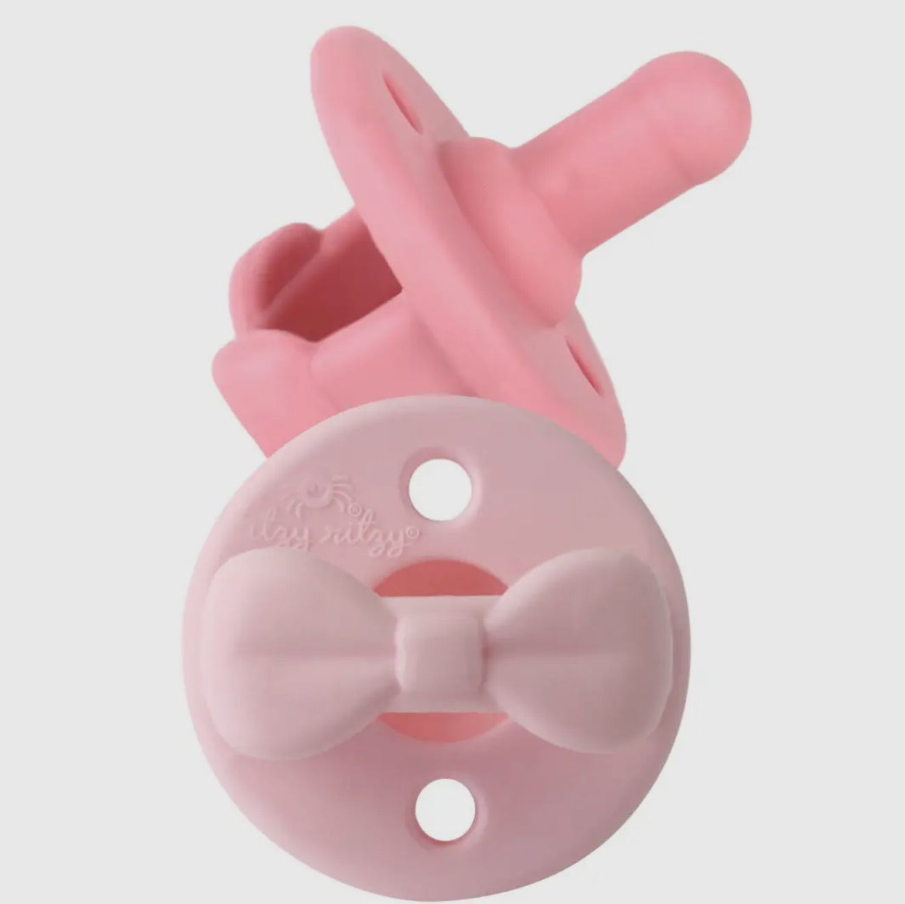 Sweetie Soother Pacifier Set 2pc Pink Bows  6-18mo