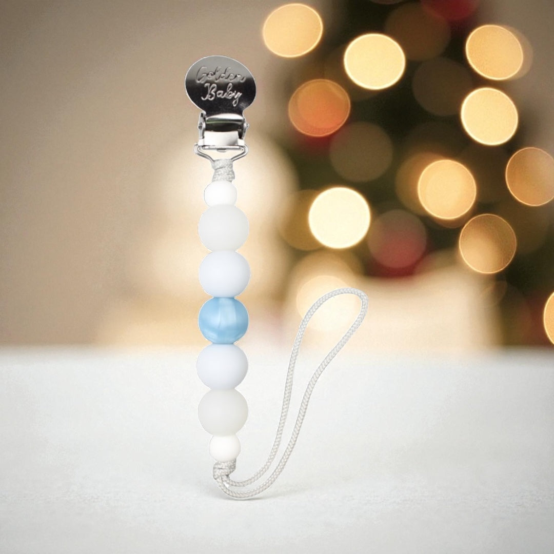 Baby Blue Pacifier Clip
