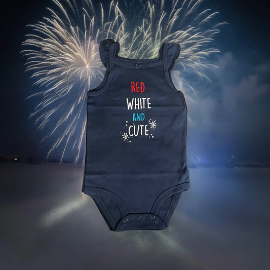 Red White & Cute Onesie