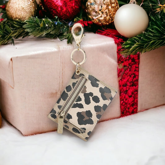 Mini Wallet Card Keychain (leopard)