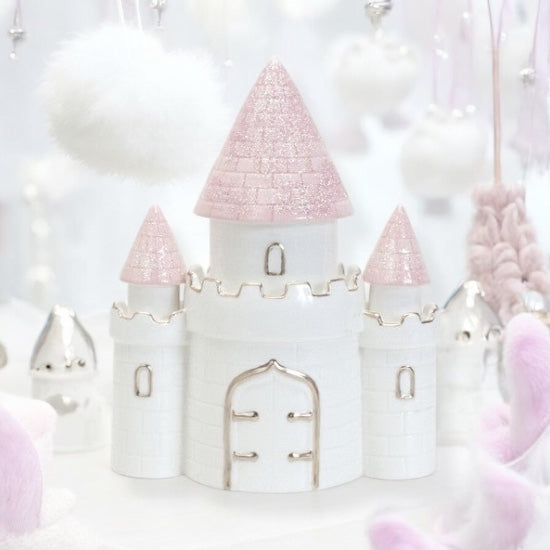 Pink Dreams Big Castle Ceramic Bank.  *NEW