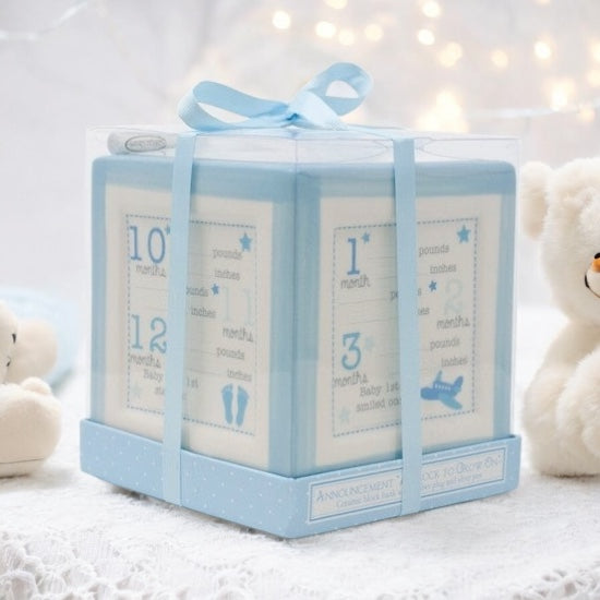 Announcement Block Ceramic Keepsake Bank.  *NEW