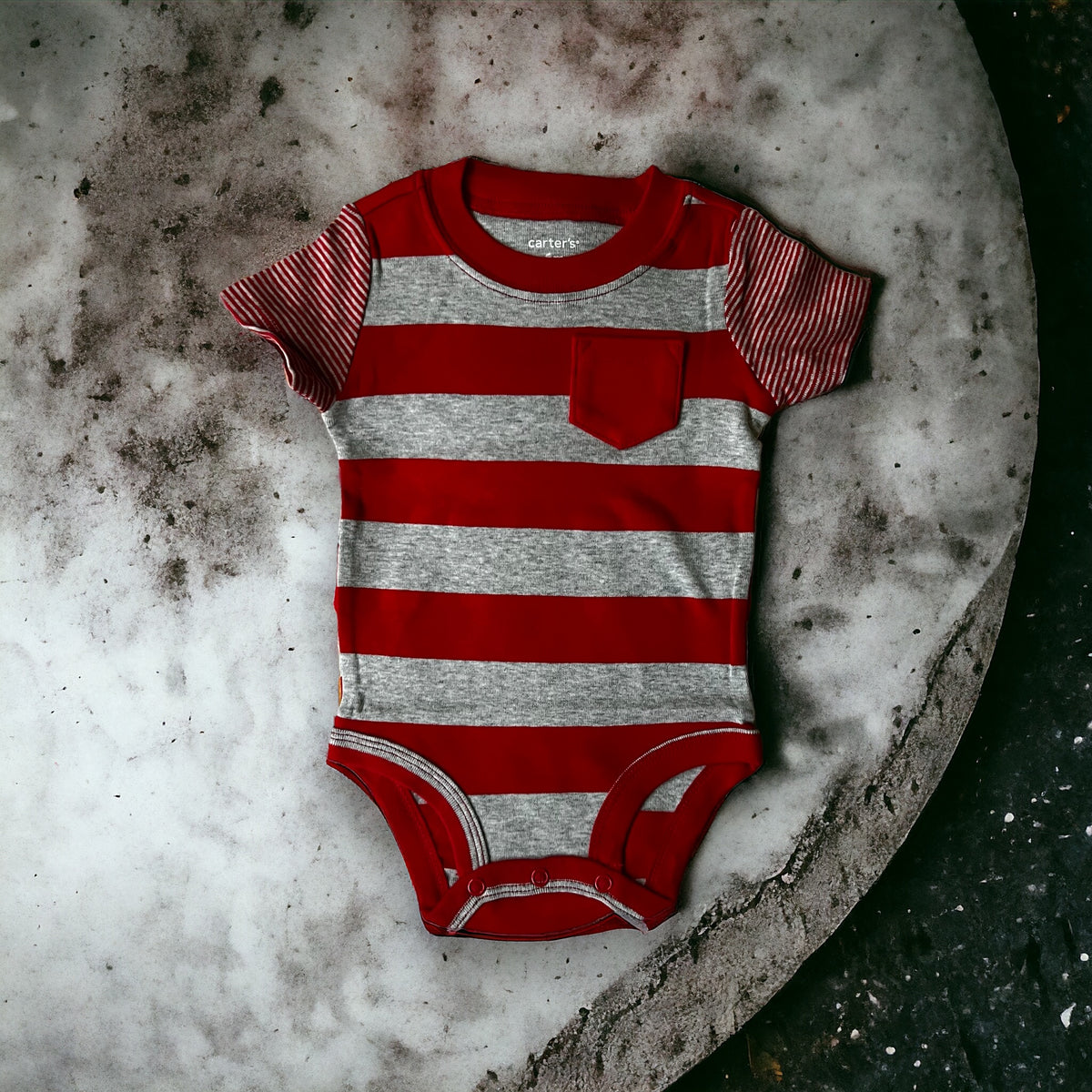 Red Striped Onsie