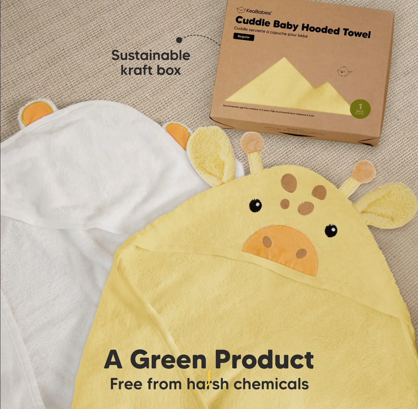 Cuddle Baby Hooded Towel Giraff