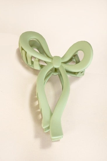 Matte Ribbon Hair Claw Clips