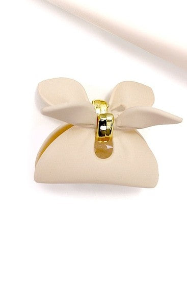 Matte Bow Hair Claw Clips