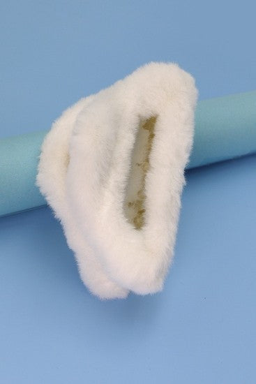 Luxurious Large Furry Hair Claw Clips