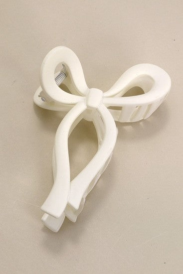 Matte Ribbon Hair Claw Clips