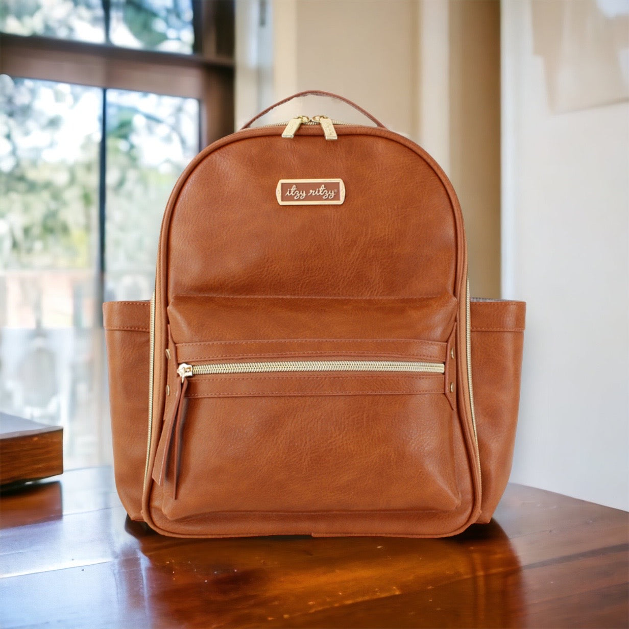 Mini Diaper Bag Backpack (Cognac)