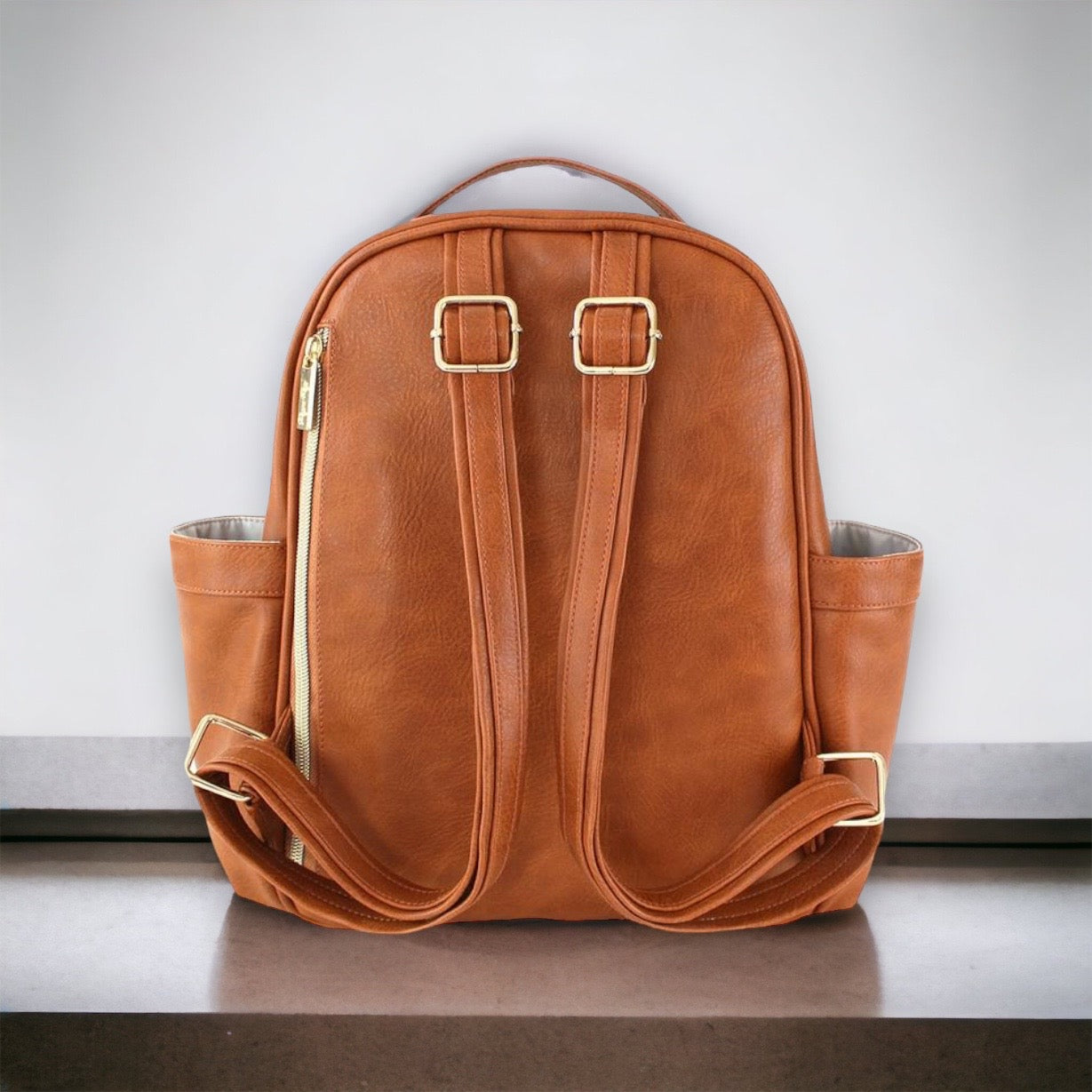 Mini Diaper Bag Backpack (Cognac)