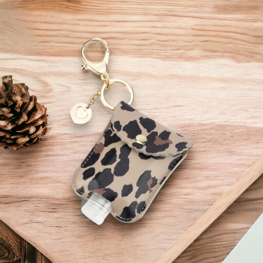 Cute ‘n Clean Hand Sanitizer Keychain (leopard)