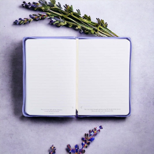 Be Still Purple Butterfly Zipper Journal