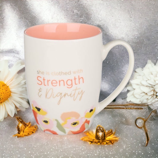 Strength & Dignity Peach Mug