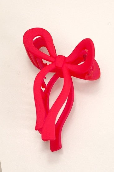 Matte Ribbon Hair Claw Clips