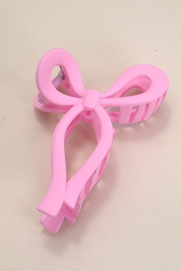 Matte Ribbon Hair Claw Clips
