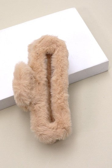 Large Luxurious Furry Hair Claw Clips