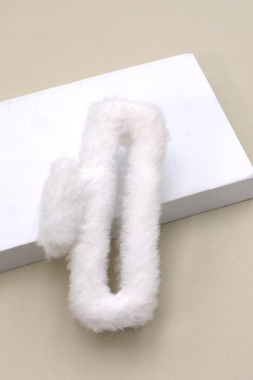 Large Luxurious Furry Hair Claw Clips