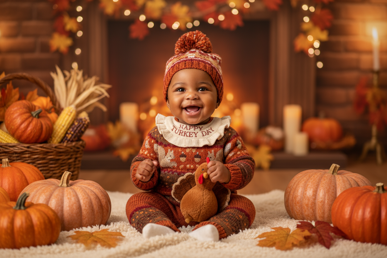 pretty black babie on thanksgiving