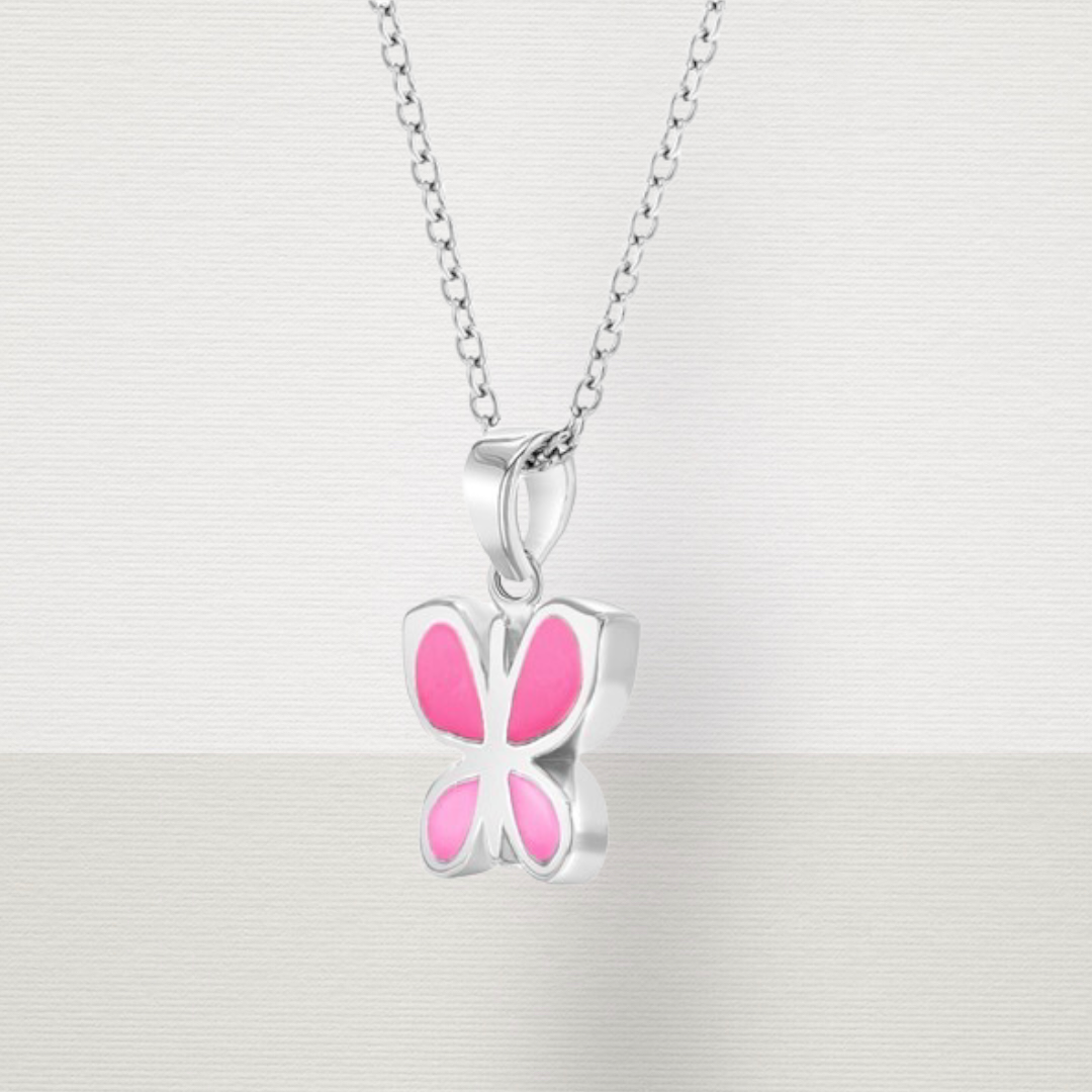 Enamel Butterfly Necklace
