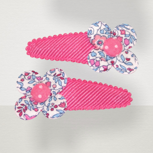 Liberty Camille Daisy Grosgrain Hair Snaps