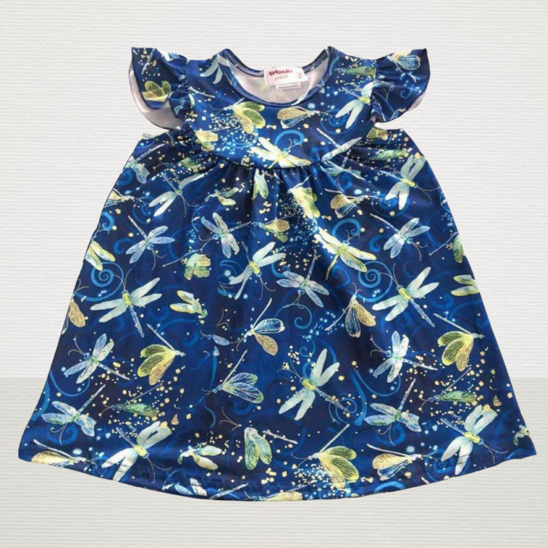 Blue Dragonflies Dress