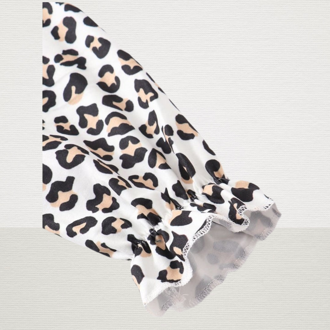 Leopard Print Denim Set
