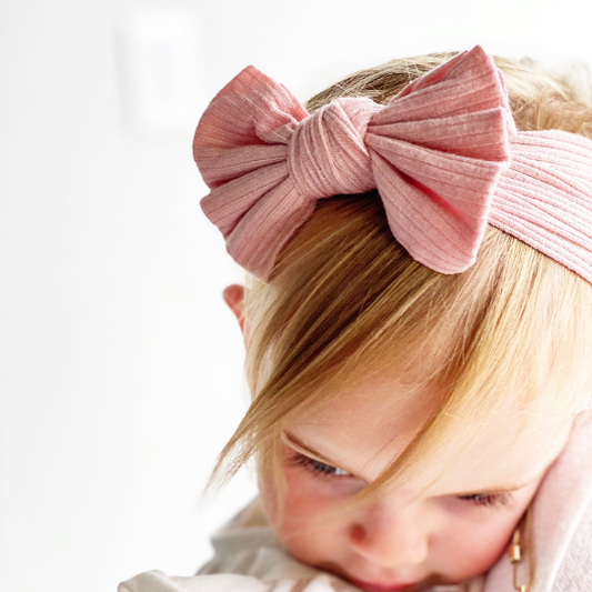 Ribbed Bow Headbands