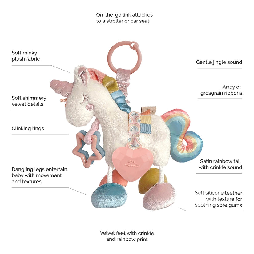 Link & Love Unicorn Activity Plush and Teether
