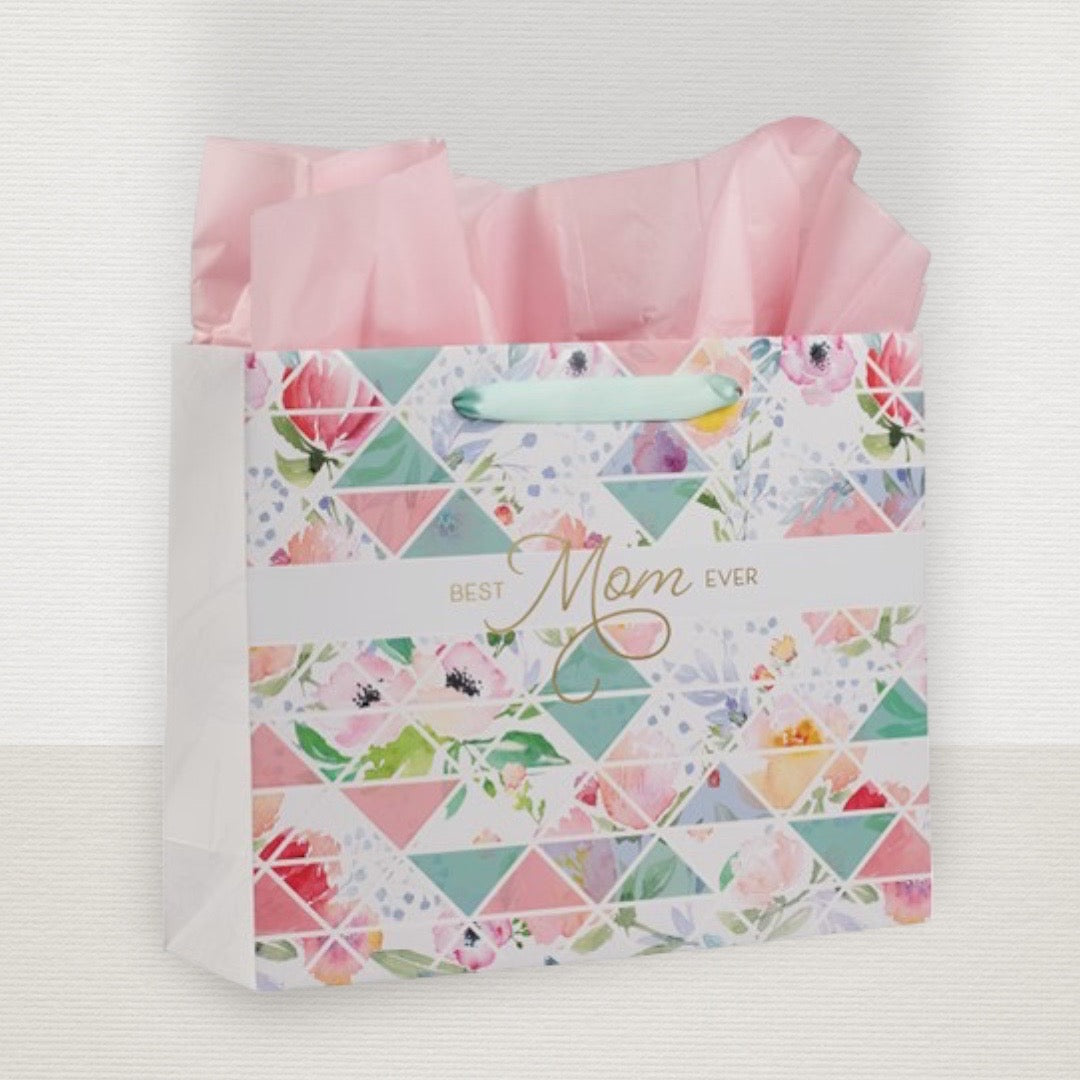 Best Mom Ever Pink Gift Bag