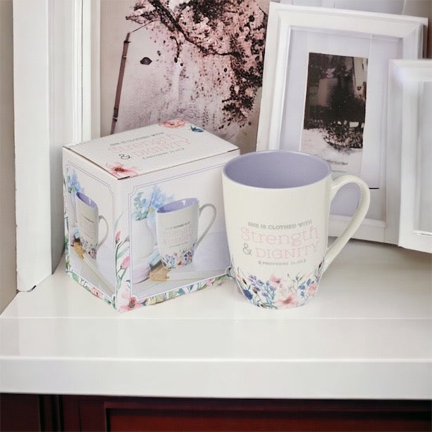 Strength & Dignity Lilac Mug