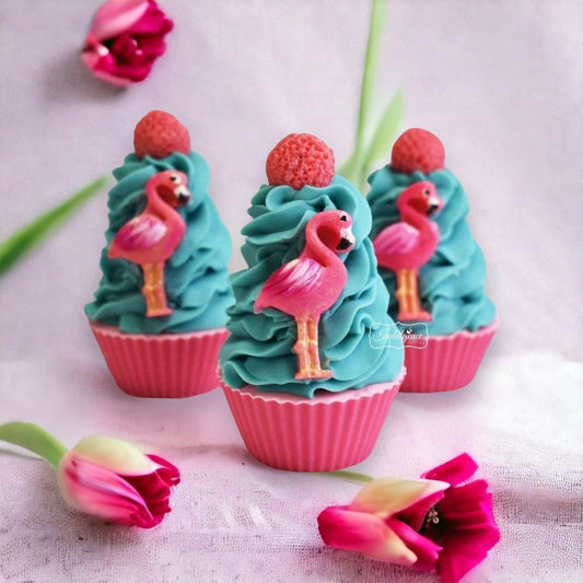 Pink Flamengo Artisan Cupcake Soap