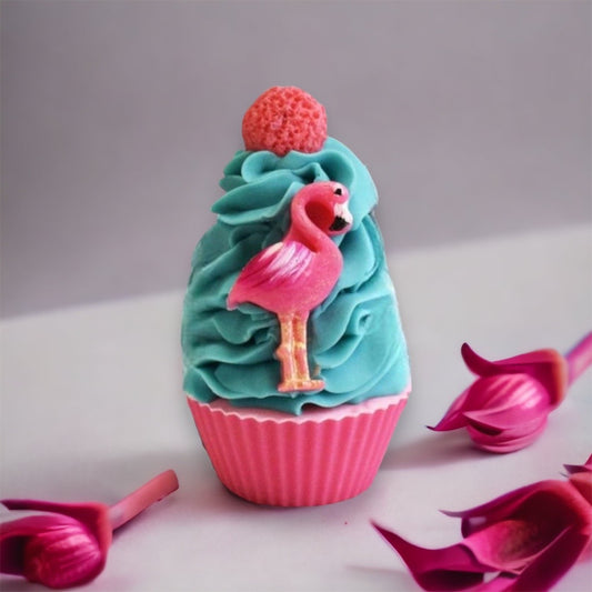 Pink Flamengo Artisan Cupcake Soap